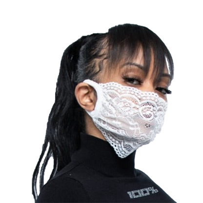 White Lace Face Mask
