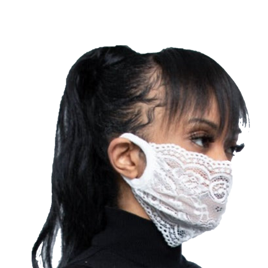 White Lace Face Mask