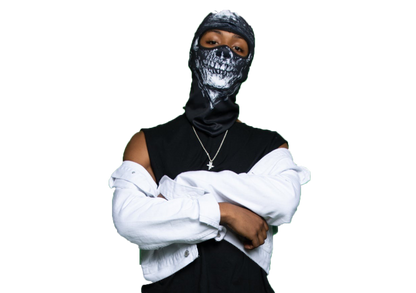 Skull Full Faded Ski Mask