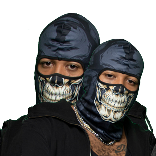 Golden Skull Graphic Ski Mask