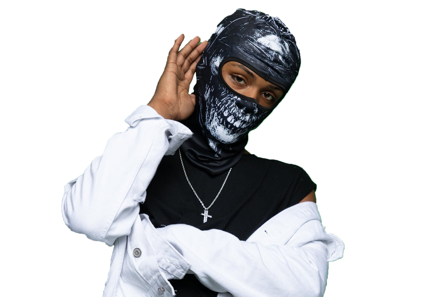 Skull Full Faded Ski Mask