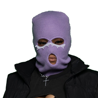 3 Hole Eye Bedazzled Ski Mask