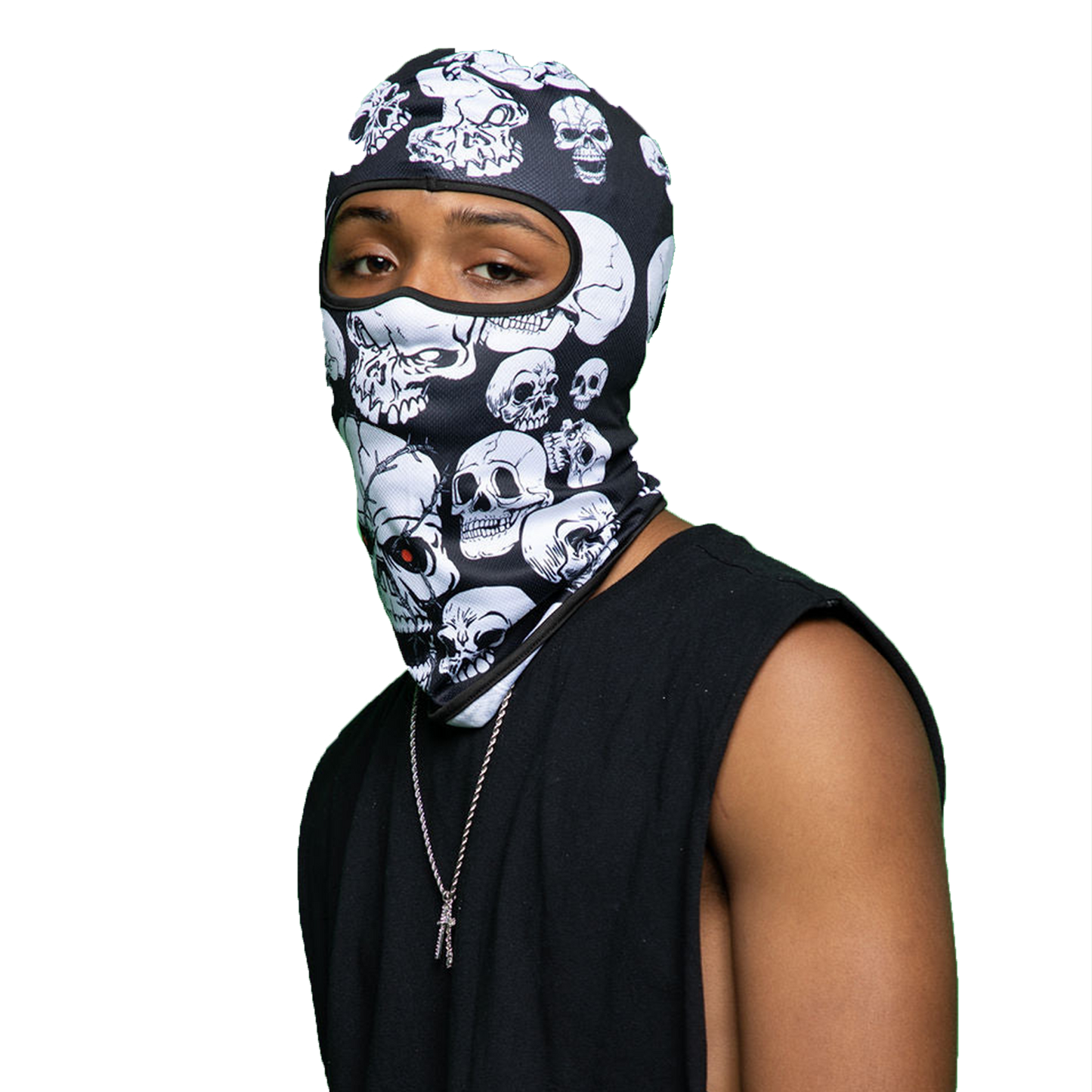 Black & White Skull Ski Mask